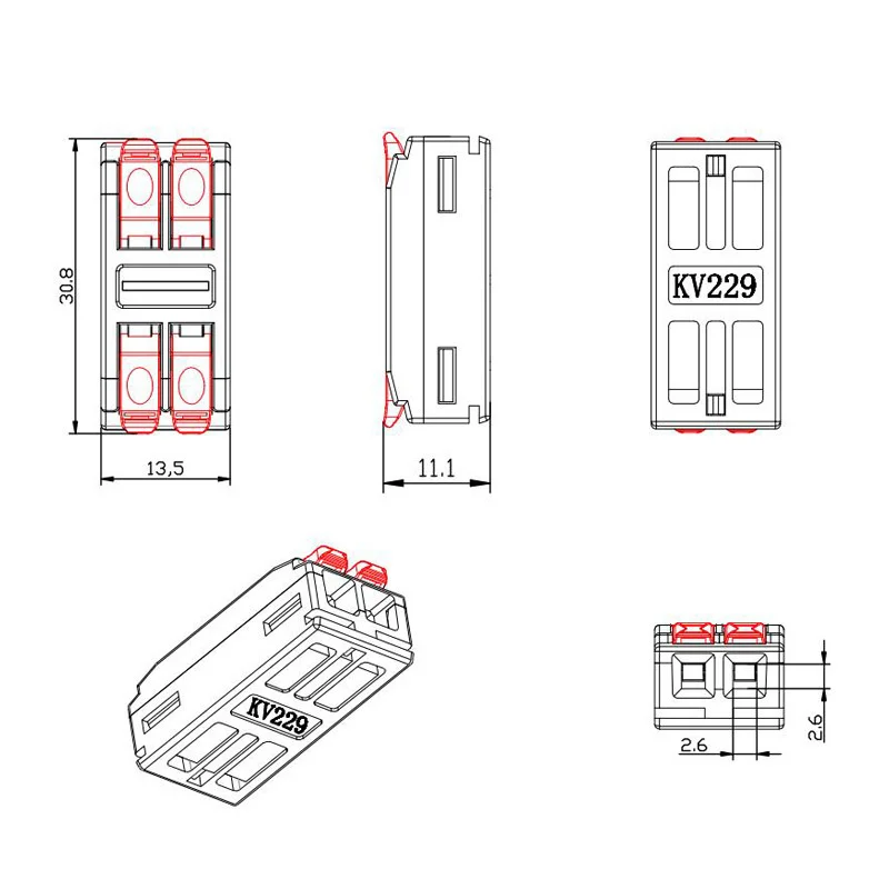 Wire Electrical Connector 1 2 Pin Splicing Terminal Blocks Led Strip Lighting Quick Mini Connectors Conductor Conector With Base