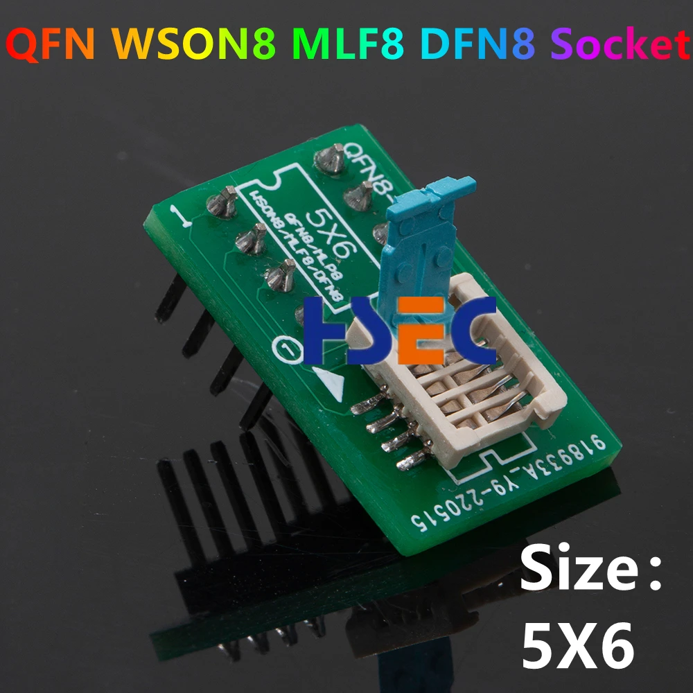 QFN8 WSON8 MLF8 MLP8 DFN8 to DIP8 programmer adapter 6x5 8X6mm Universal qfn8 to dip8 SPI  flash  bios Socket tl866ii RT809H /F