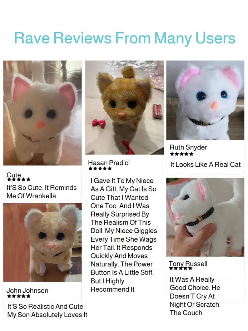 Electric kitten machine pet cat simulation will move will call plush toys