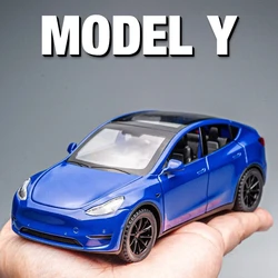 1:32 Model Y Alloy Car Model Diecast Metal Car Model Simulation Sound and Light Collection Childrens Toys Gift A963