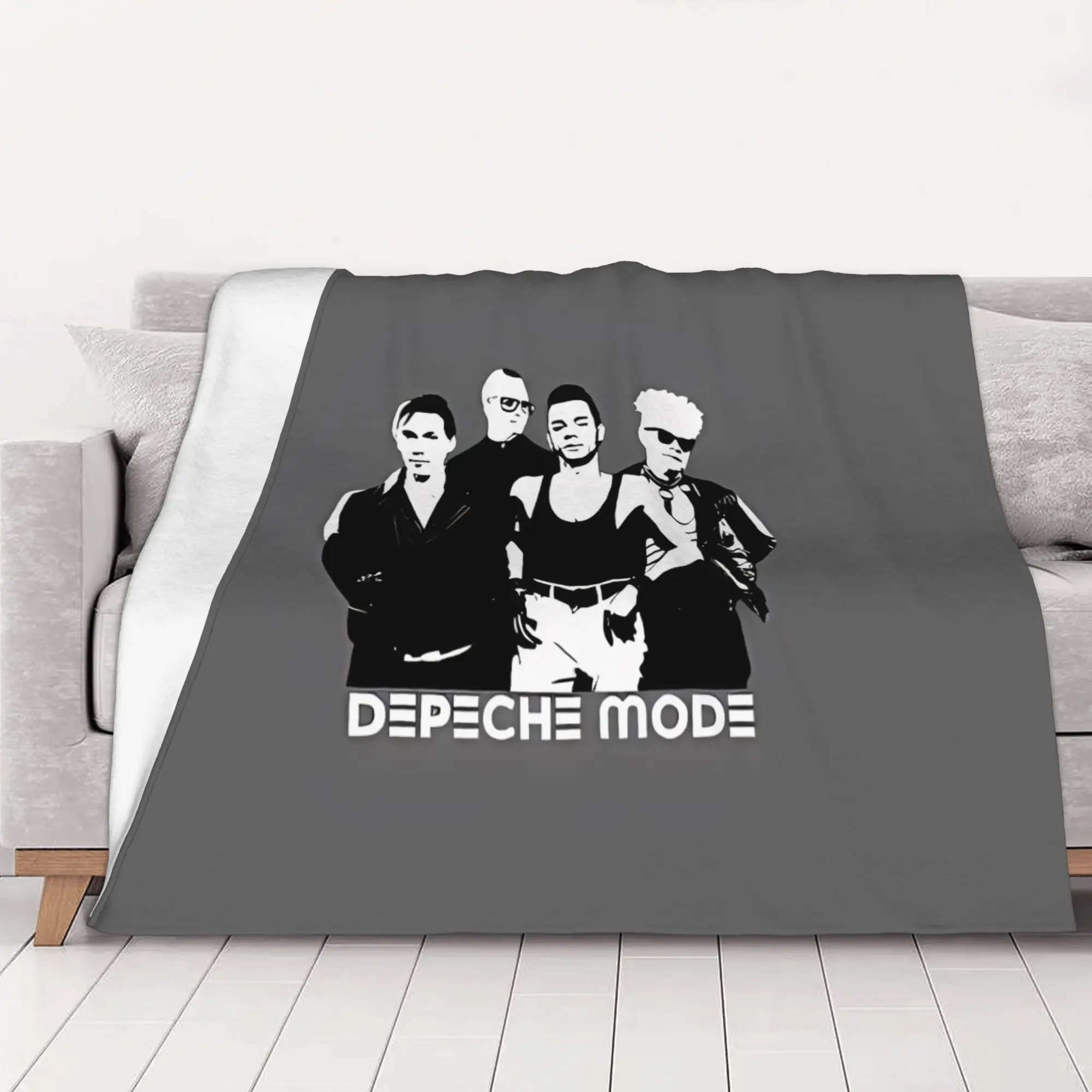 1PC Depeche Band Mode M Depeche Band Mode home room decorations Winter Blankets for Adults Bedding Home Interior Sofa Knee