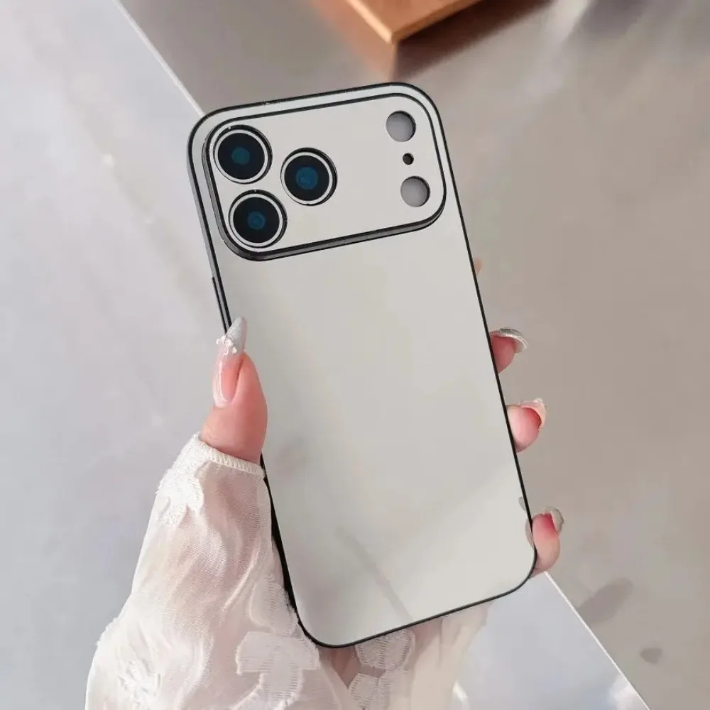 아이폰 17 에어 16 15 14 13 12 플러스 프로 맥스용 고급 미세 천공 거울 폰 케이스 (여성용 메이크업 거울, 충격 방지 커버)