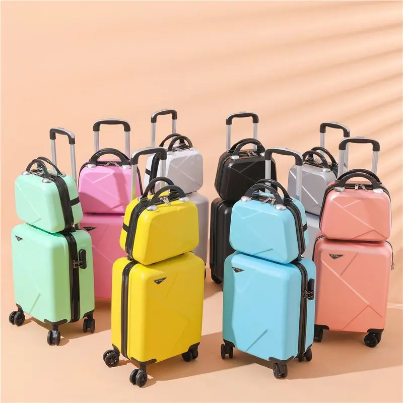 16 inch luggage set carry on suitcase travel wheel bag suitcase trip cabin trolley Board bag children\'s luggage small case 10kg