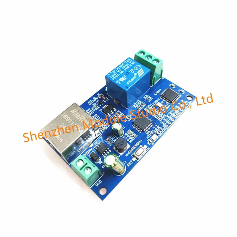 Modbus RTU Relay Module Wired Ethernet LAN Control 1 Channel Relay Output MCU W5500 TCP/IP Protocol