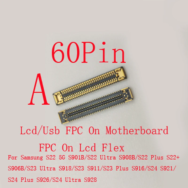 1-20Pcs FPC Connector Plug Usb Charger Signal Antenna Lcd Display For Samsung Galaxy S22 S23 Plus S24 Ultra S901 S918 S921 S908