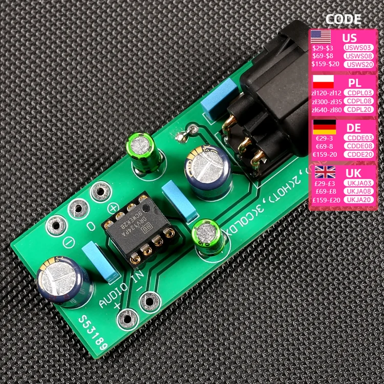 Nvarcher DRV134PA Single ended to balanced mono finished board