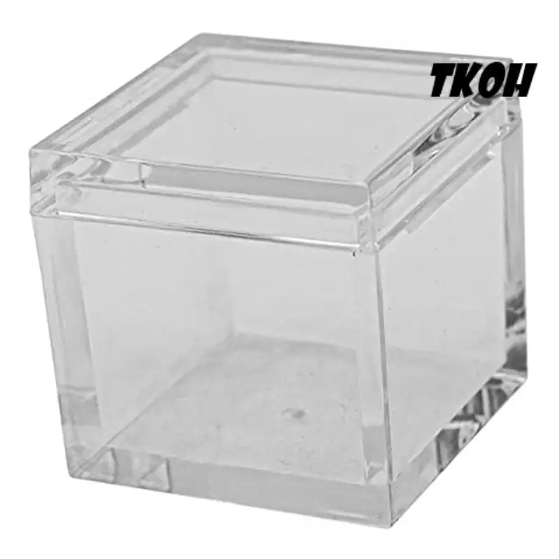 TKOH-10Pcs Acrylic Box Trays For 0.39Inch 10Mm Elements Cubes Clear Case Periodic Table Bracket For Elements Collections Easy In