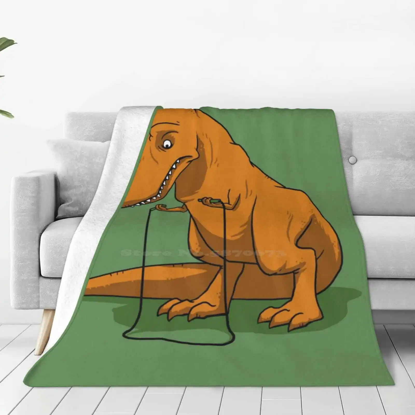 Foiled Again Super Warm Soft Blankets Throw On Sofa/Bed/Travel T Rex Tiny Arms Dinosaur Kids Tyrannosaurus Rex Children Animal