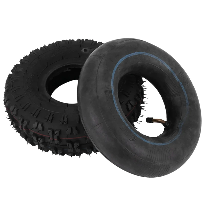 4.10-4 410-4 4.10/3.50-4 Inner Tube + Tire For Garden Rototiller Snow Blower Mowers Hand Truck Wheelbarrow Go Cart Kid