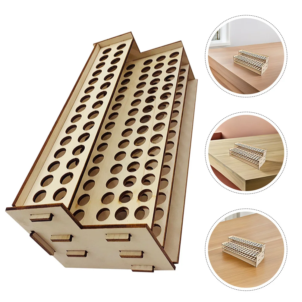 

Wooden Pen Holder Display Stand Large Capacity Marker Organizer For Desk Stationery Storage Rack Pen Display Stand Pens