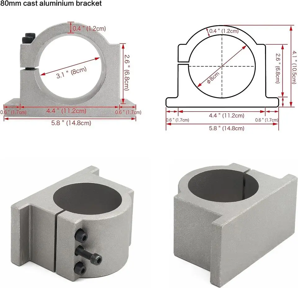 Imagem -05 - Cnc Water Cooling Spindle Er20 2200w 220v Eixo de Fresagem 2.2kw hy Vfd Inversor Pinças Estoque da ue