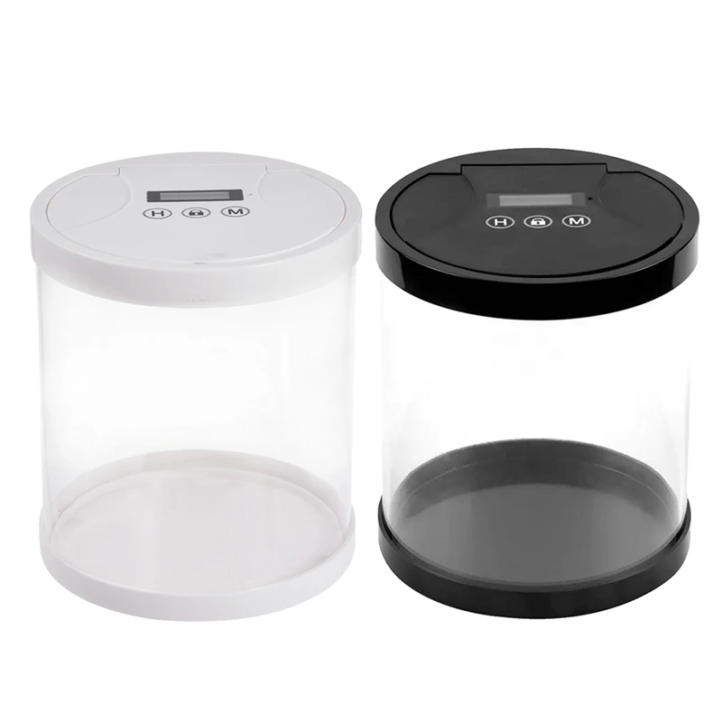 Timer Lock Container Multi Function Time Lock Box Bin For Toys Mobile Phones No Battery Black