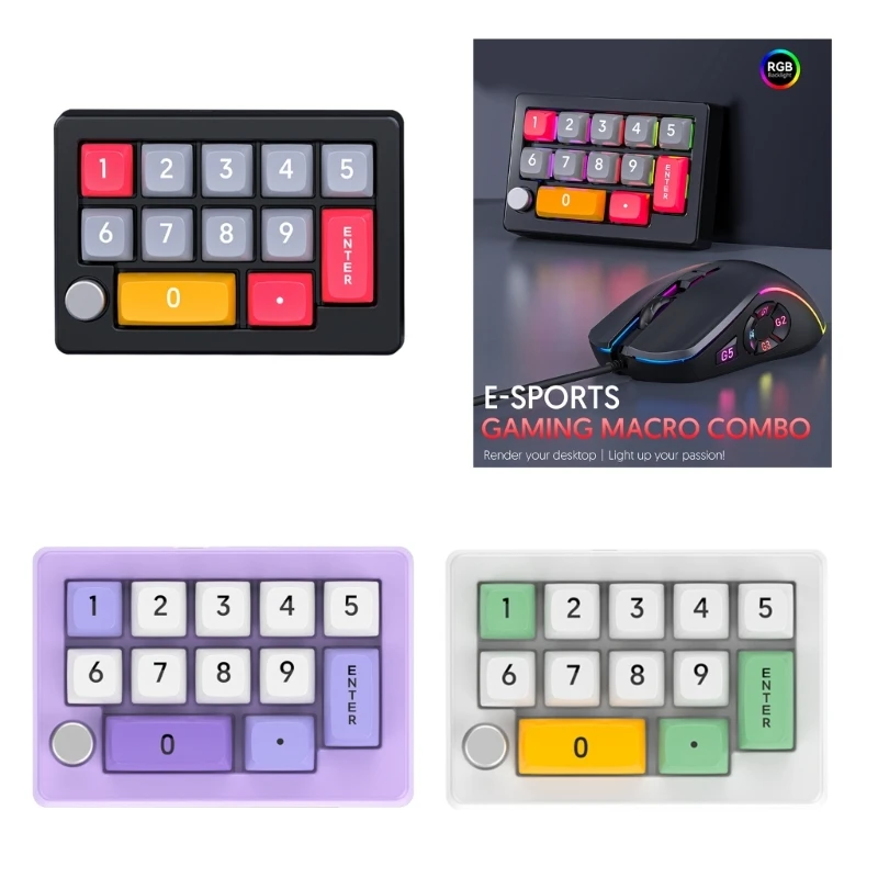 Mechanical Numeric Keyboard Customize Macro Programming Buttons to Suit Your Preferences Keyboards H8WD