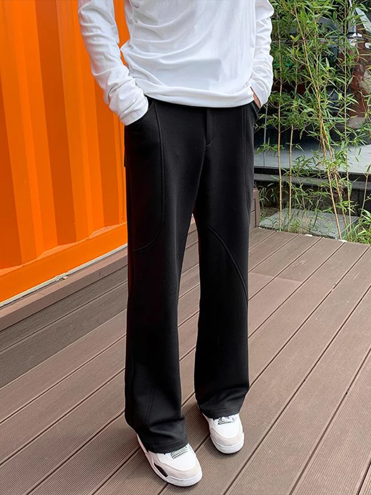 

Cleanfit American Sle Bla Straight Leg Sweatpants Men's Deconstructed Patchwork Heavyweight Retro Casual Sports Pants