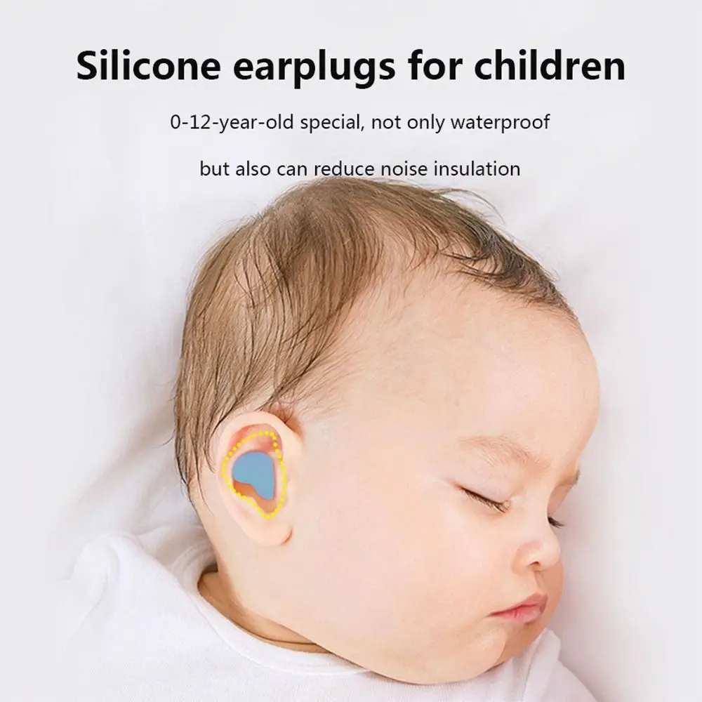 3 زوج متعدد الألوان الأذن المقابس الحد من الضوضاء لينة سيليكون عزل الصوت غطاء للأذنين العجن مكافحة الضوضاء السباحة سدادات للجنسين
