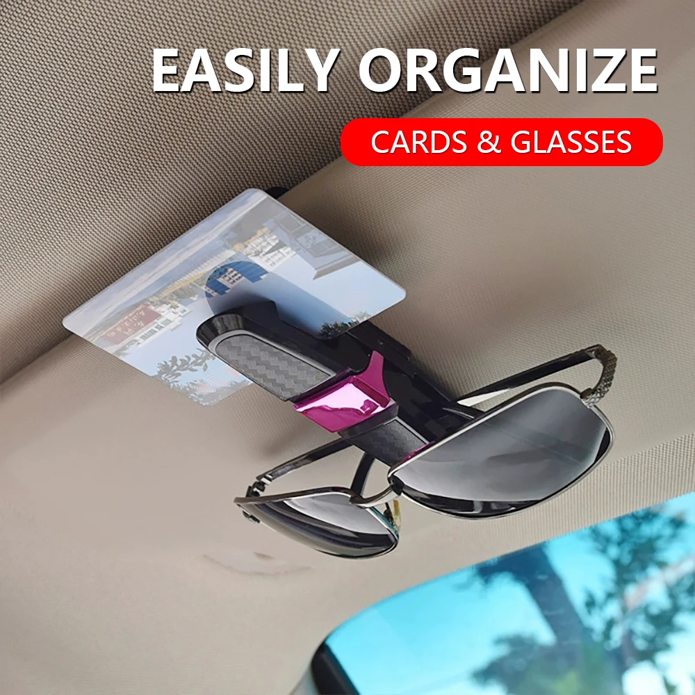 1 قطعة منظم عالمي متين لنظارات السيارات حاجب الشمس مشبك بطاقات التذاكر 180 درجة النظارات جبل اكسسوارات السيارات الداخلية #3