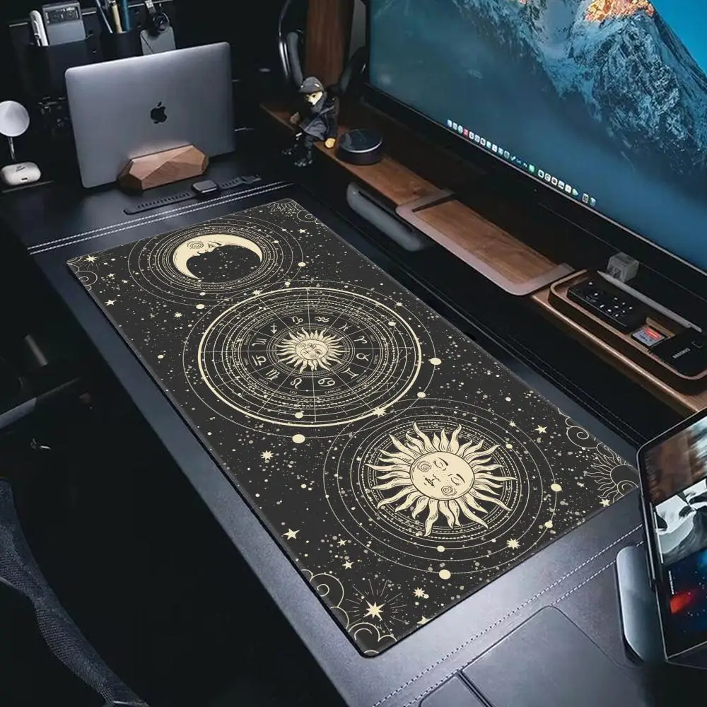 Moon Sun Planet Large XL Speed Version Game Computer Keyboard Office Table Mat tarot card Gaming Mouse Pad for PC Gamer Mousemad