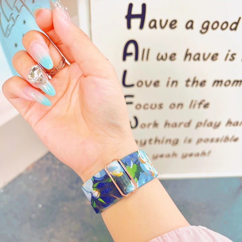 4 عبوات من أشرطة النايلون المتدرجة القابلة للتعديل لسلسلة iWatch 10 9 8 7 6 SE 5 4 3 2 1 Ultra Ultra 2