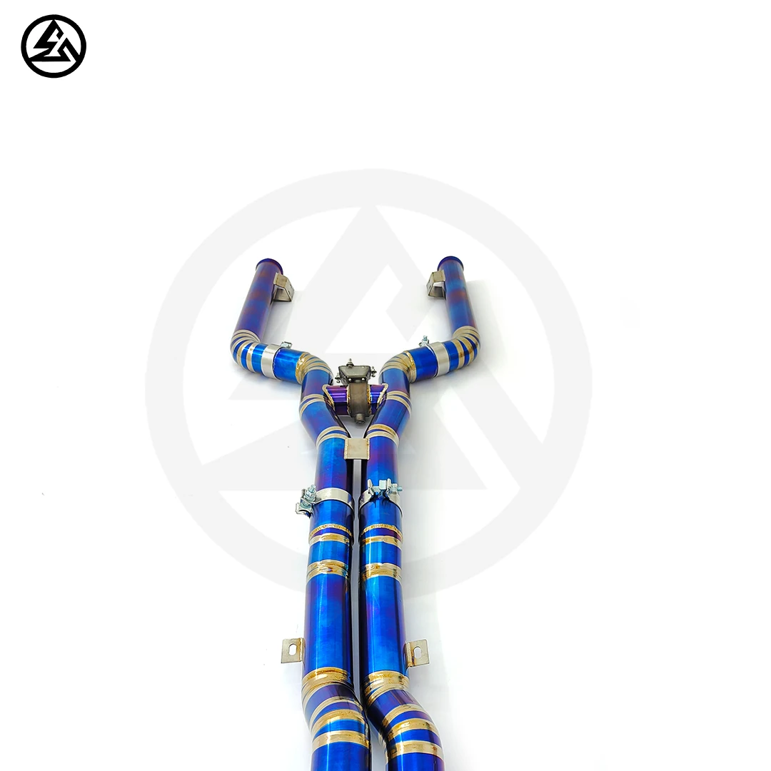 High Quality CSZ Titanium Alloy Exhaust for C63s W205 4.0TT Three Valves Muffler Performance Titanium Exhaust