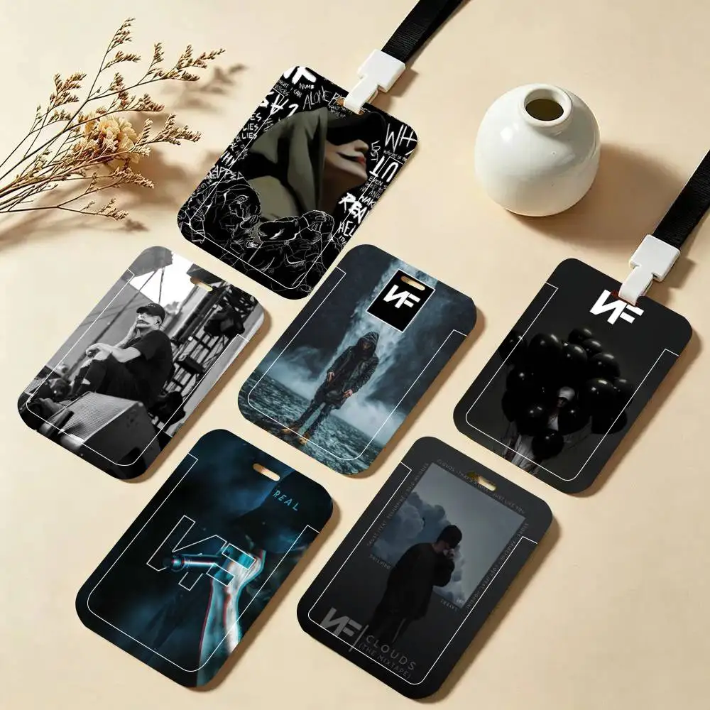 Singer N-NF Rapper  ID Card Holder Neck Strap Pendant Door Badge Holder Lanyards Keychain Work Credential Case Gift