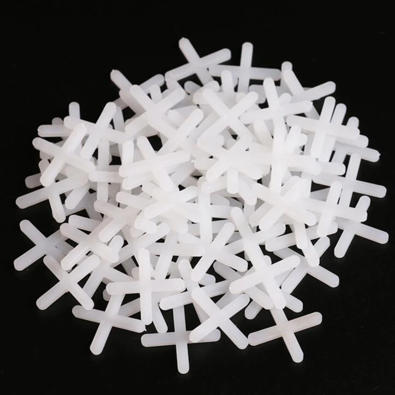 100pcs Plastic Cross Leveling System Tiles Clips Tile Spacer Plumbers Locator Construction Tools 1mm-10mm