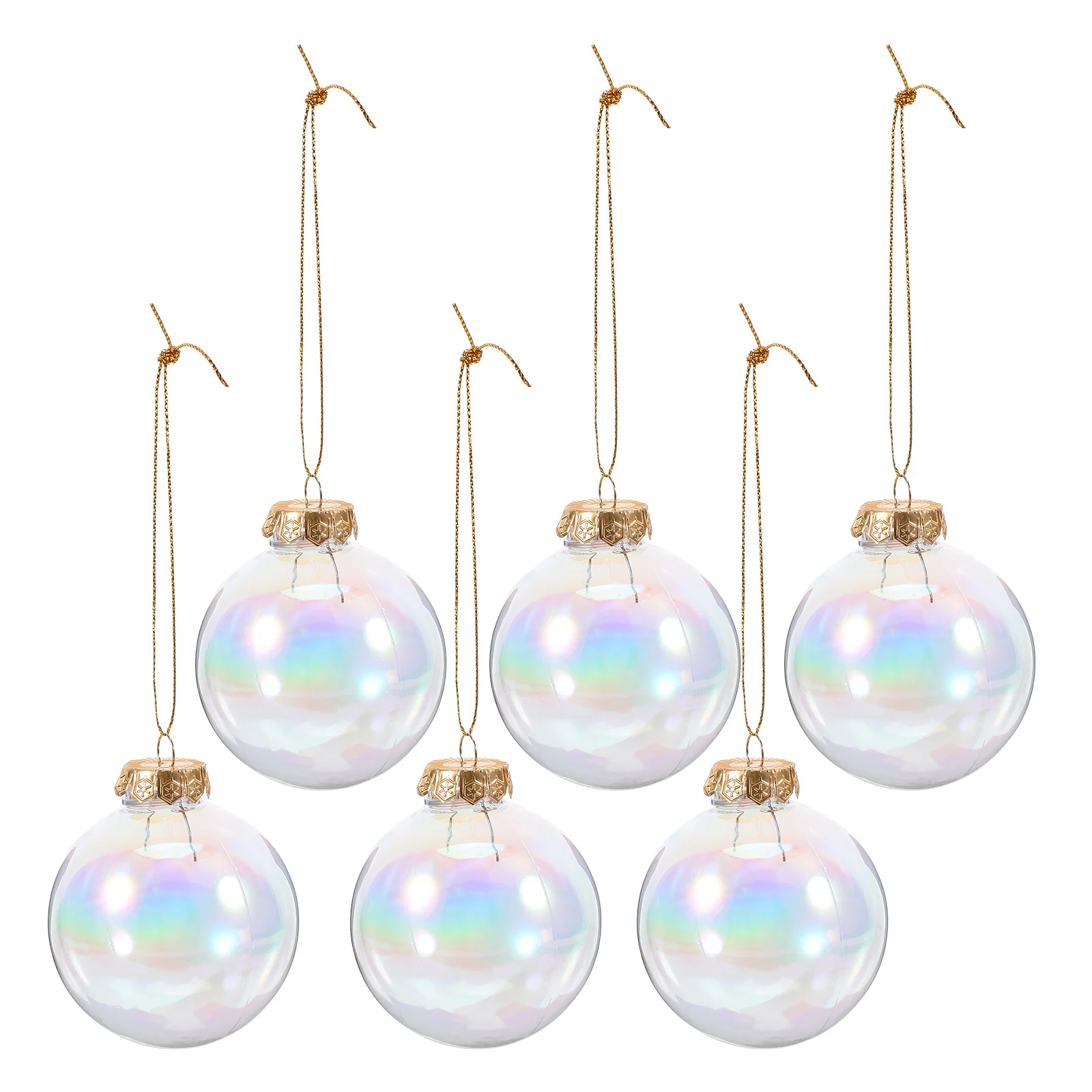 

6Pcs Christmas Tree Hanging Balls Plastic Xmas Ball Ornaments 8cm Decorative Xmas Balls Party Supplies Tree Hanging Decor