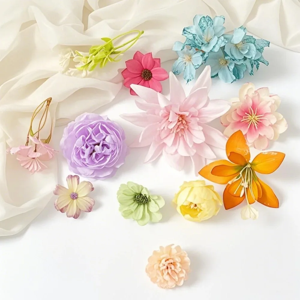 20/52 Stück zufällig gemischte künstliche Blumen aus Seide, künstliche Blumen für Zuhause, Raumdekoration, DIY, Basteln, Geschenke, Zubehör, Braut, Hochzeitsdekoration – Detail 10