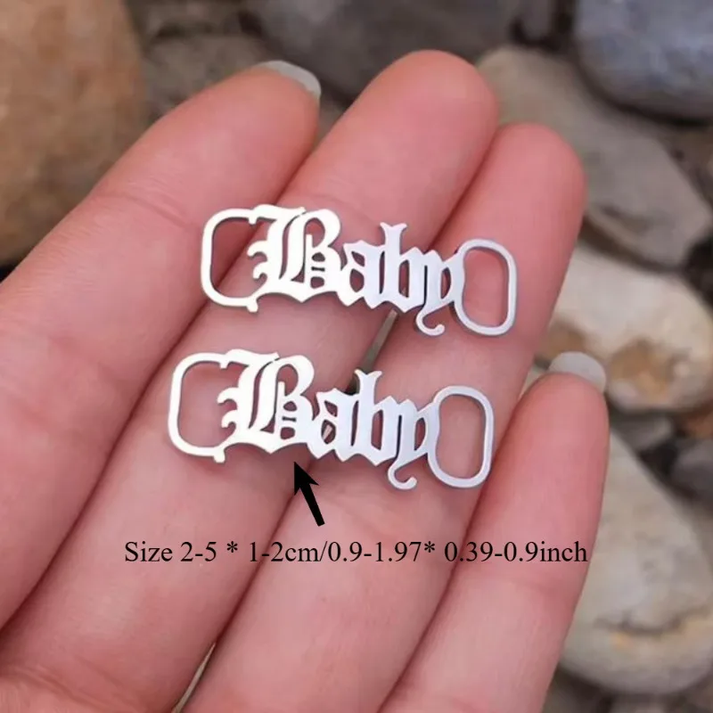 

Пряжки для обуви с индивидуальным именем - пряжка для шнурков из нержавеющей стали, персонализированные аксессуары для кроссовок, подвеска