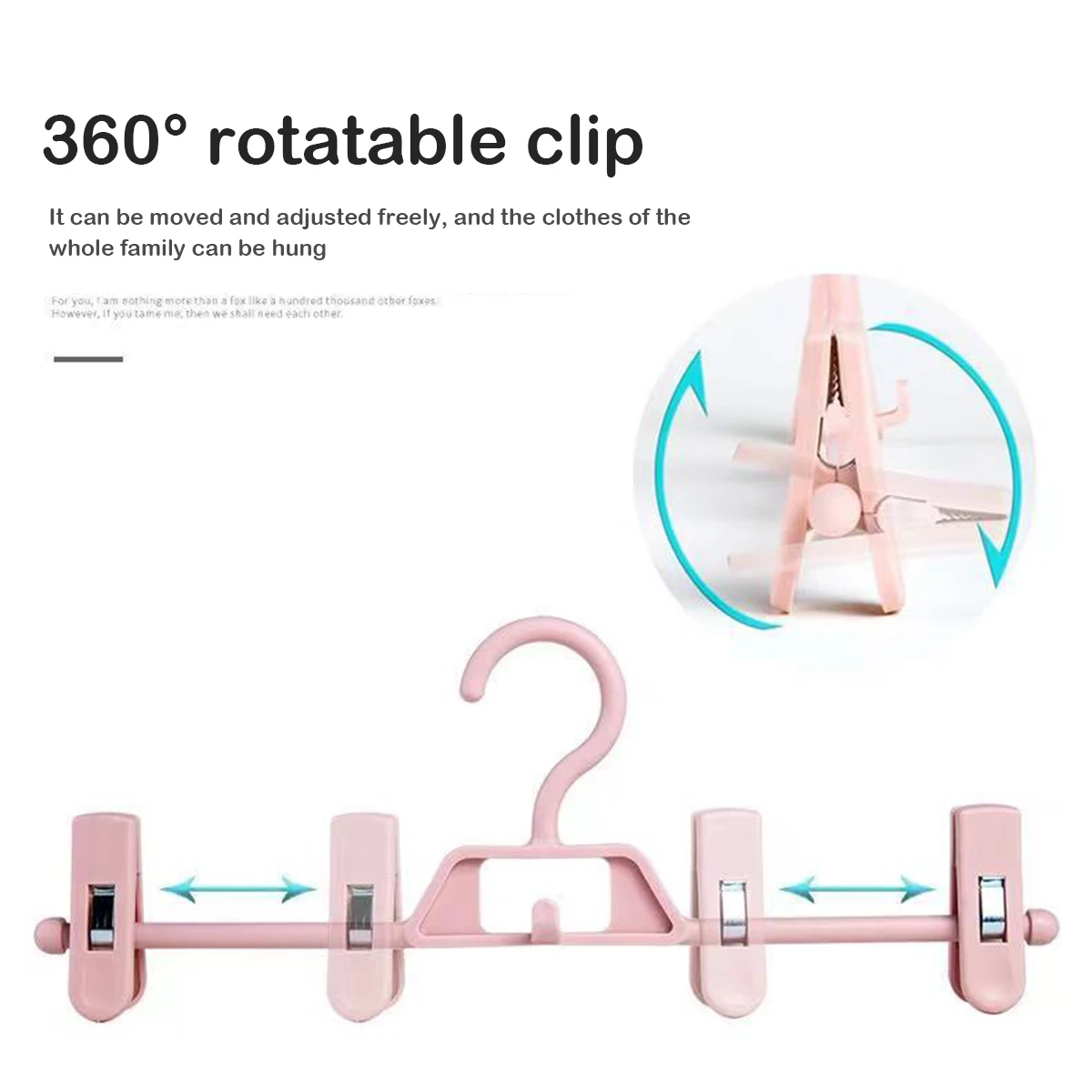 5 Pcs Multifunctional Non-marking Household Trouser Rack Skirt Clip Anti-slip Retractable Wet and Dry Dual-purpose Drying Hanger