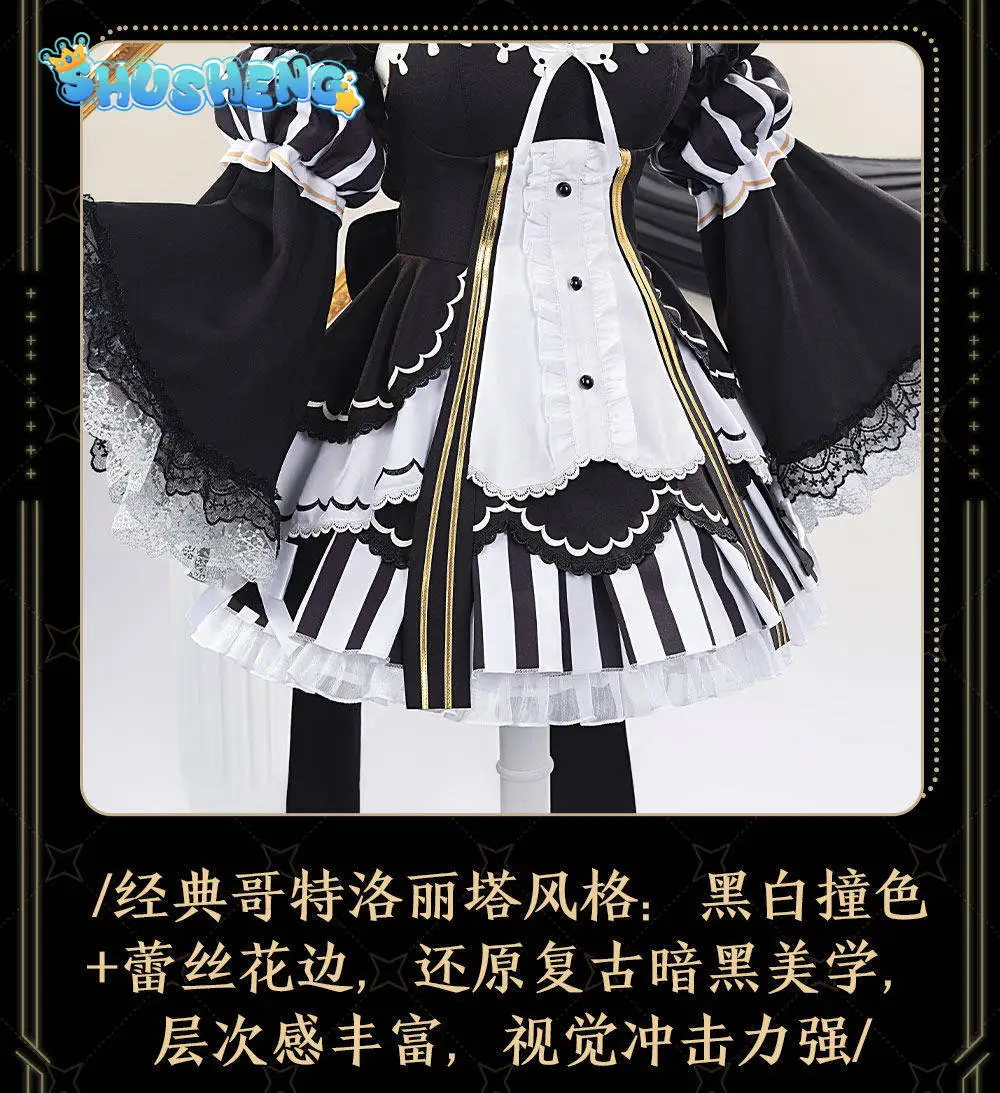 Anime Magical Girl Witch Trial Saeki Miria Cosplay Costume Sweet Gothic style dress headwear socks props Halloween Woman Lolita - view 4