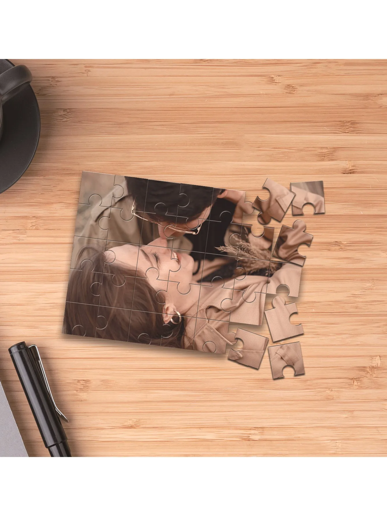 35/300/500/1000pcs Personalized Custom Photo Puzzle Couple Jigsaw Puzzle for Every Piece is Unique - Pieces Fit Together Perfect