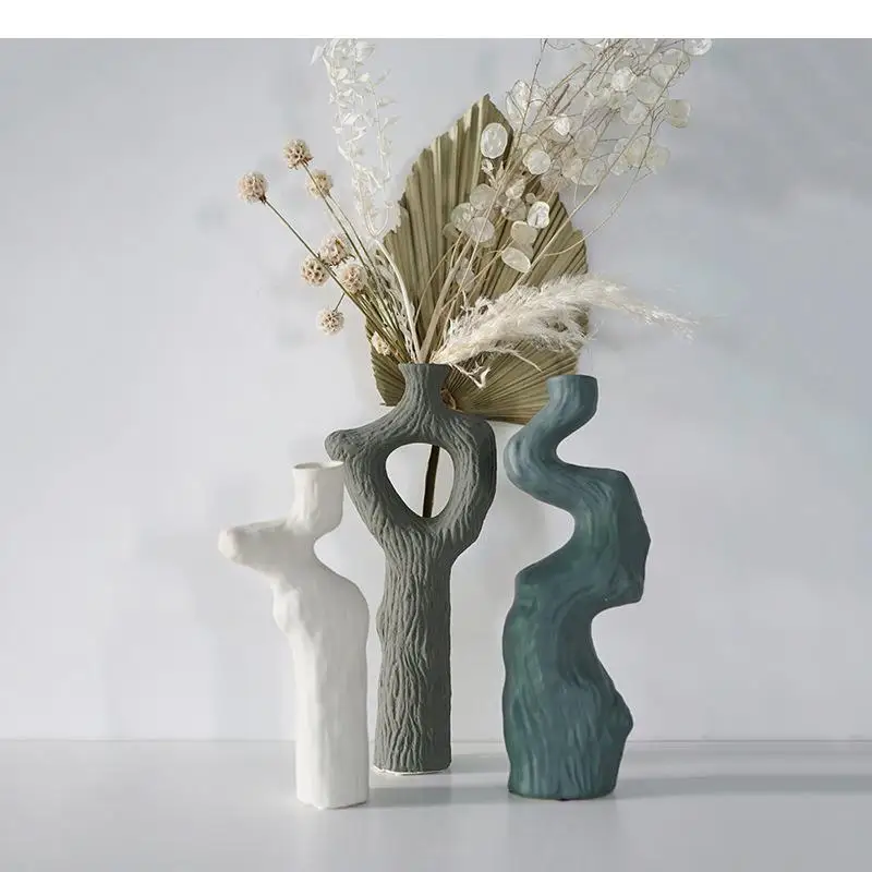 

Простое абстрактное искажение, керамическая фотография, украшение для гостиной, настольное украшение, художественная ваза, подарок для украшения дома