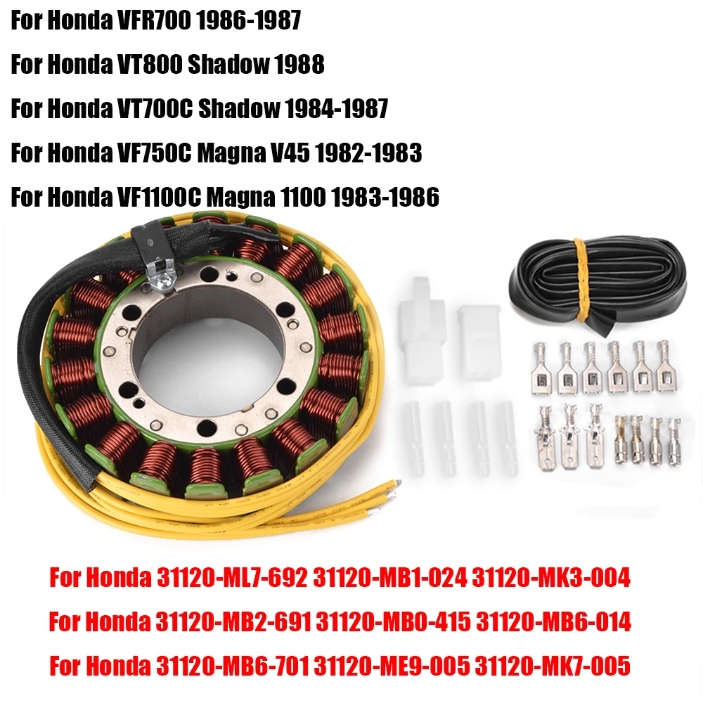 Stator Coil For Honda VFR700 VFR750F VF700F VF750F VF700C VF750C VF1100C Magna VF700S VF750S VF1100S Sabre VT700C VT800 Shadow