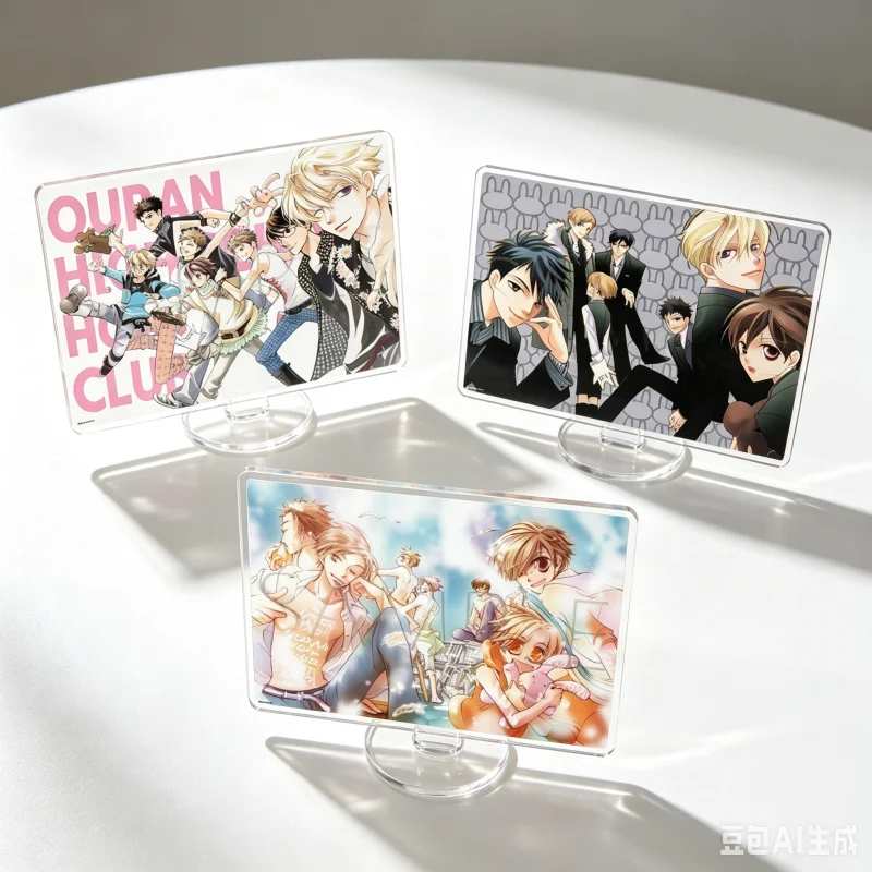 Ouran High School Host Club 15cm Tamaki Suoh Haruhi Fujioka Kyoya Ootori Acrylic Stand Figure Keychains Tabletop Decorations