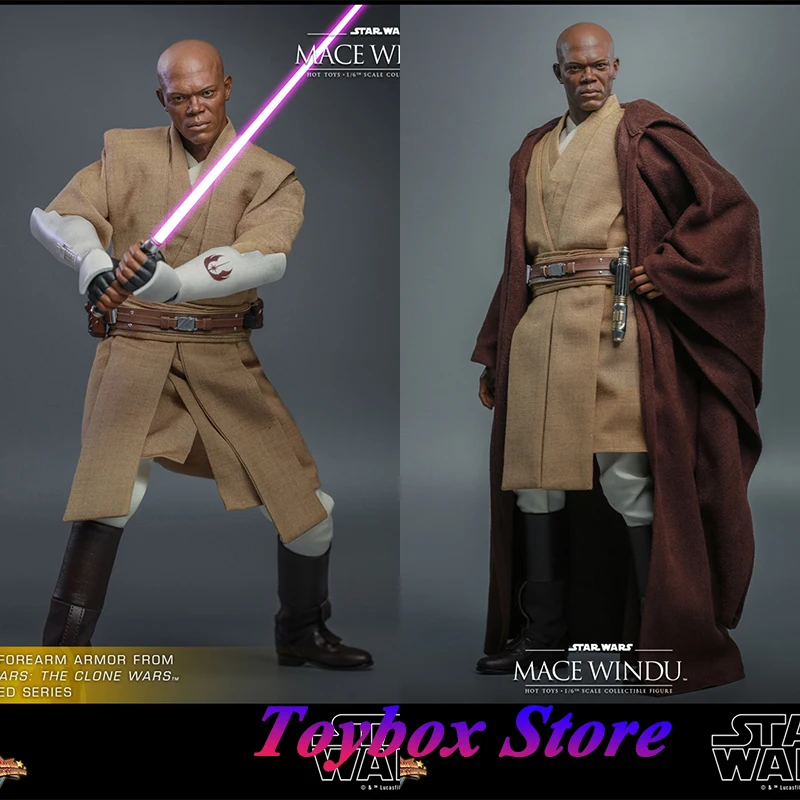 

HOTTOYS HT 1/6 Scale MMS681 Mace WinduTM Collectible Figure Star Wars Episode II Attack of the Clones 12" Full Set Male Soldier