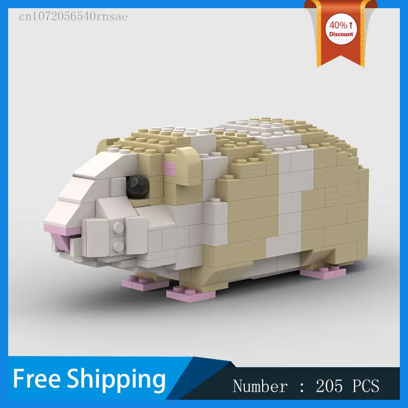 MOC Building Blocks Small Animals Model Guinea Pig DIY Bricks Assemble Toy Children's Birthday Gifts Christmas Present