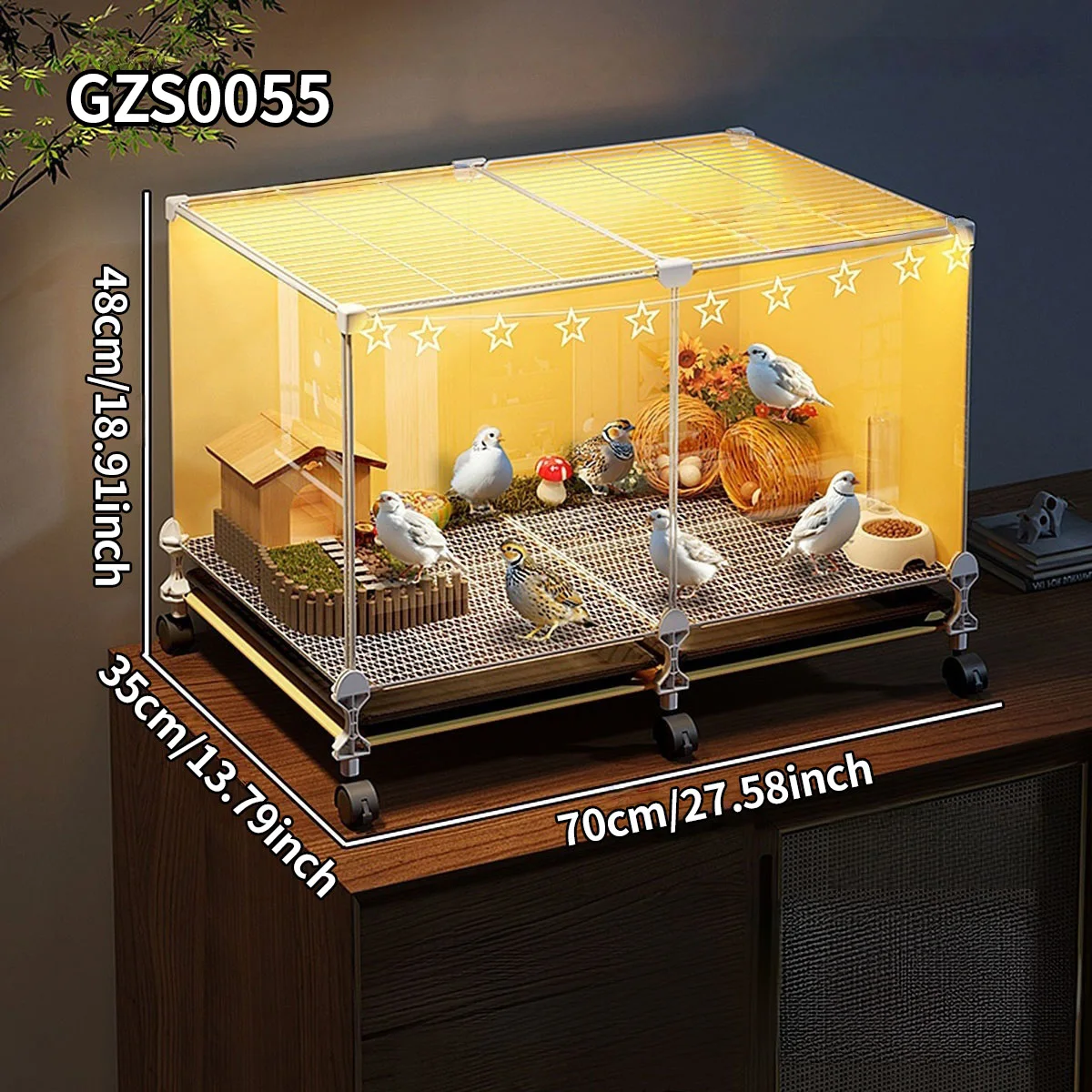 

Transparent Small Pigeon Cage for Home Use, Large Indoor Duckling Cage, Special Cage for Quail, Breeding Box, Pet Cage, Empty Cage