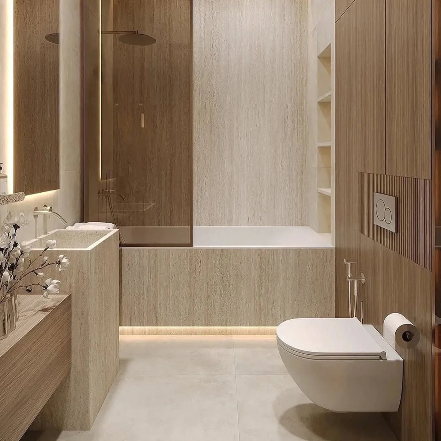 Custom Double Marble Vanity Sink Integrated Natural Stone Wash Basin Rectangle Marble Sink for Hotel Master Bathroom Cabinet image 2