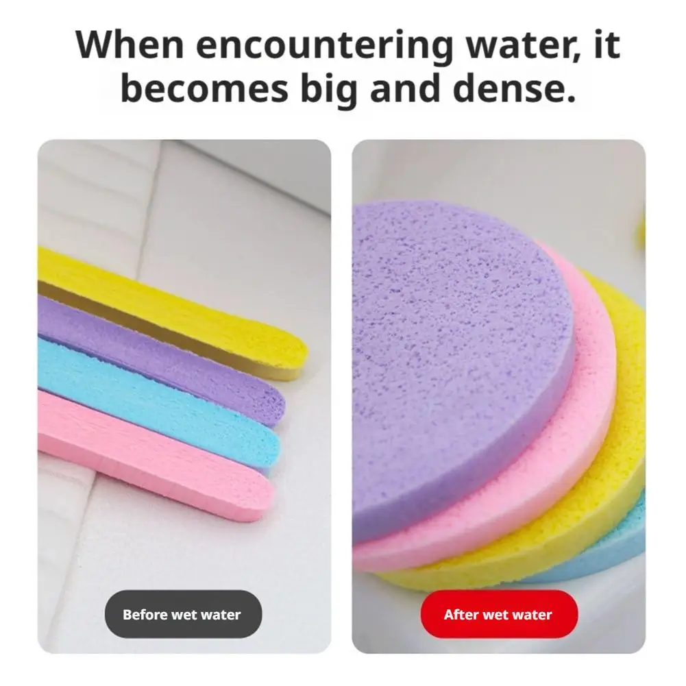 12 STKS Gezichtsspons Gecomprimeerd, Gezichtsreinigingsspons Cosmetische Natte Bladerdeeg Droge Natte Make-up Gezichtsspons Ronde Wassen Gezichtssponzen