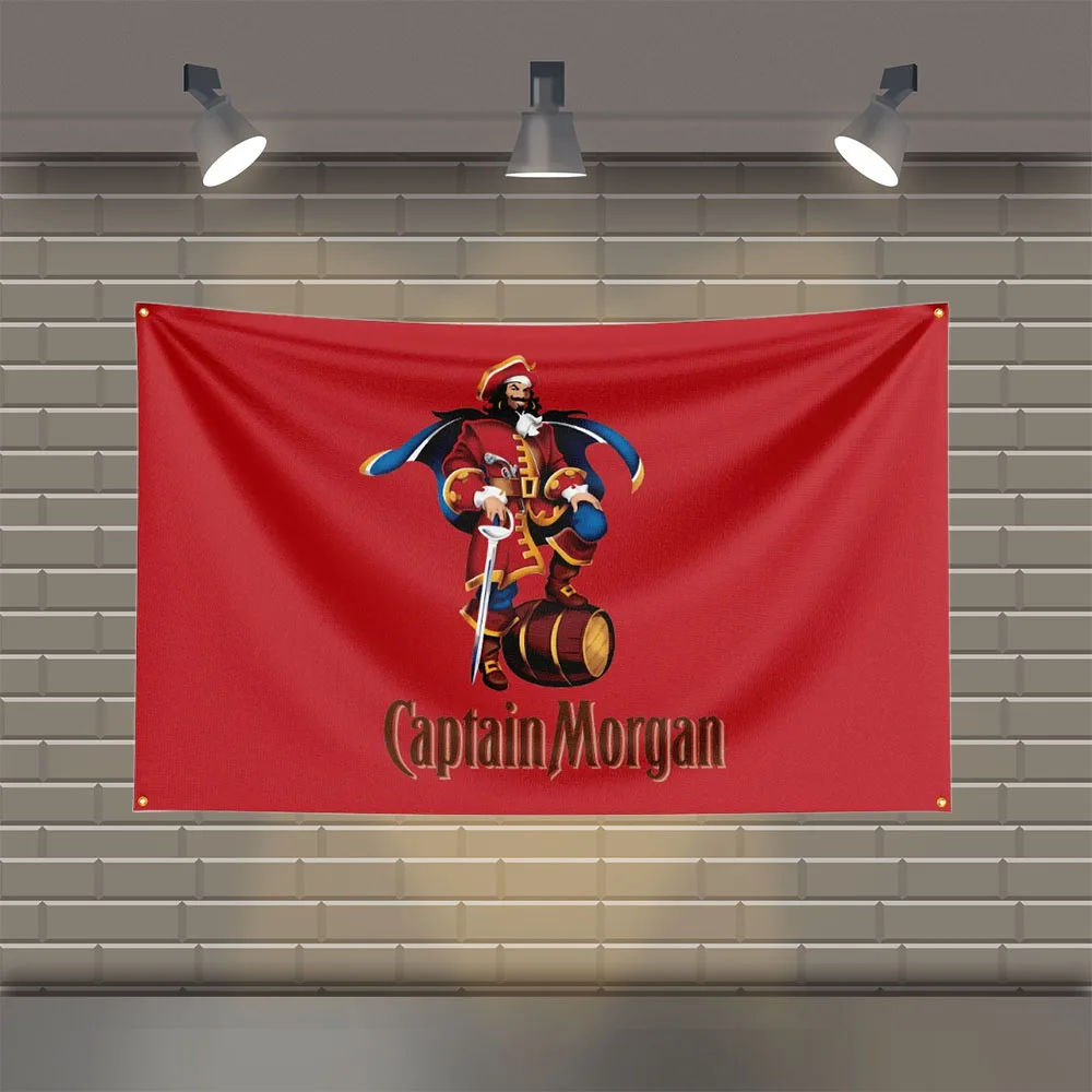 3x5 Ft Captain Morgans Bee Flag Polyester Printed Flags for Room Garage Decor