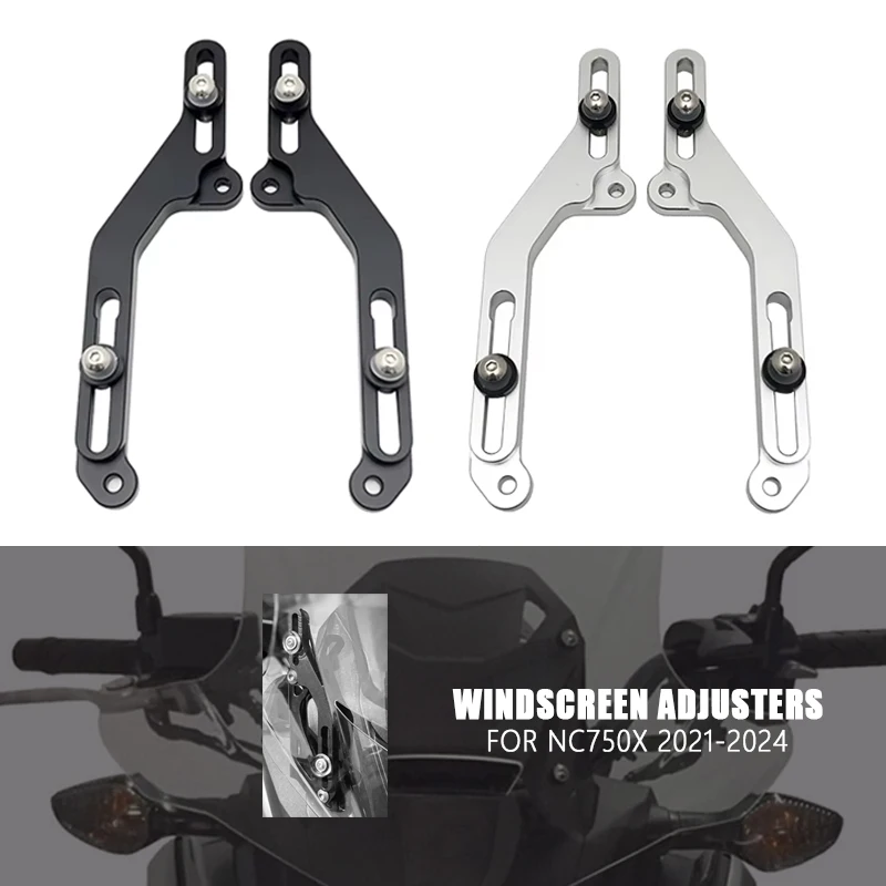 Fit For HONDA NC750X NC750 X NC 750X 2021-2024 2023 Motorcycle Windscreen Adjusters Airflow Adjustable Windscreen Wind Bracket