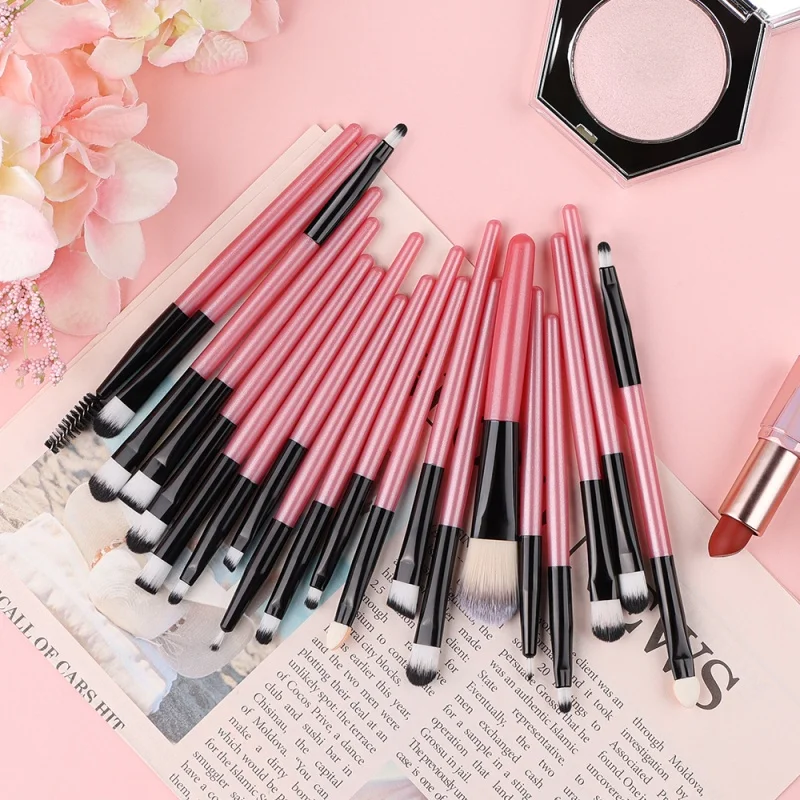 20Pcs Soft Makeup Eyeshadow Brushes Set  Eye Shadow Shader Crease Blending Brushes Eye Shadow Liquid Cream Powder Make Up Tool view 6