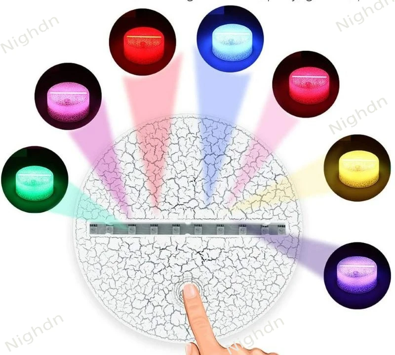 Lampada 3D Cavallo Con 16 Colori - Luce Notturna A Illusione Ottica Per