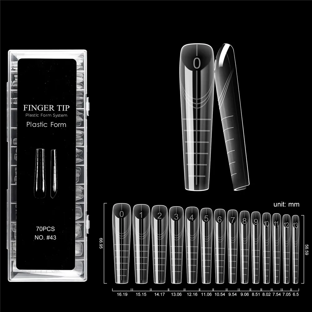 TP 70 stücke/140 stücke Klar Nagel Dual Form Volle Abdeckung Nagel Verlängerung System Schnelle Gebäude Gel Formen falsche Nagel Spitze Maniküre Werkzeuge