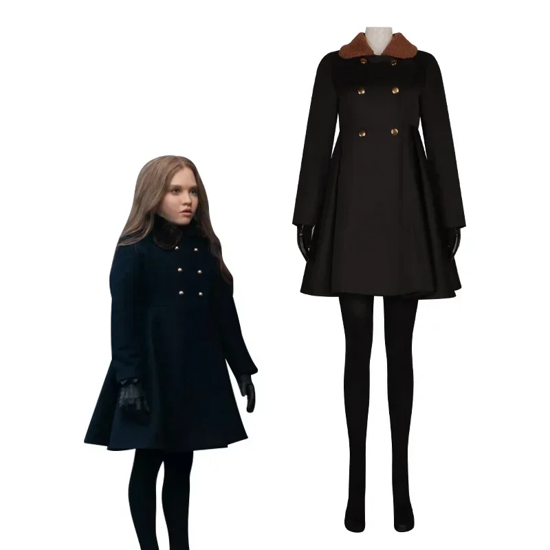 أزياء M3gan التأثيرية pour femme، رداء Megan، jupe Ai Butter Robots، Haut et chaussets، فيلم Horrible، manteau à col en