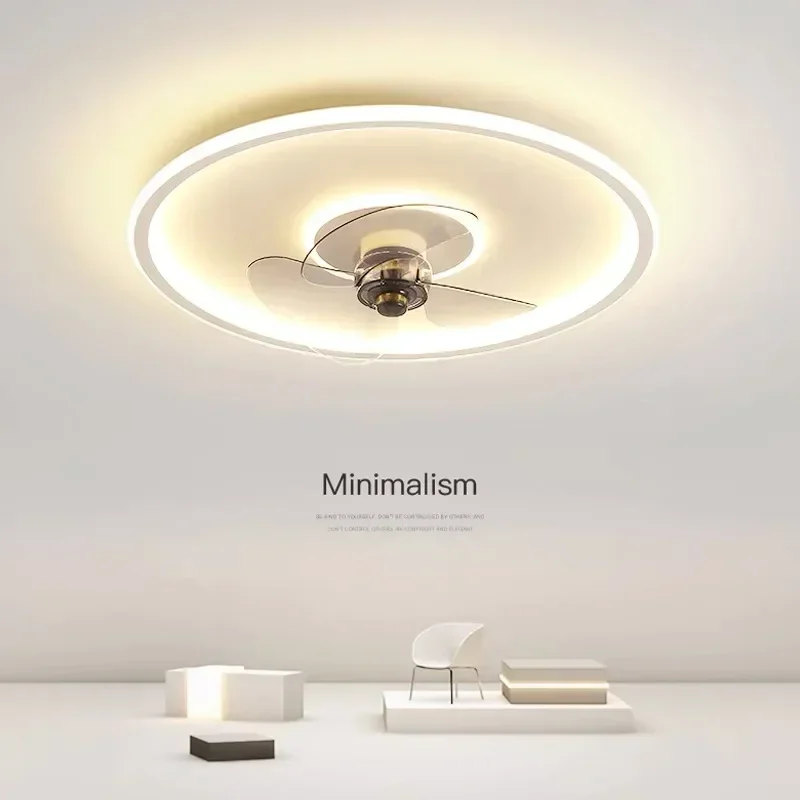 Modern Bedroom Ceiling Light Ultra Thin Integrated Ceiling Fan Light Household Restaurant Room LED Light Fan Lights