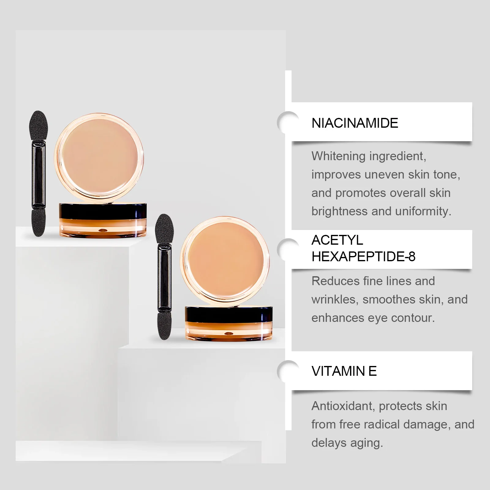 Eye Concealer Series Augenunreinheiten, feuchtigkeitsspendend, ohne Make-up zu entfernen, leichte und natürliche Passform, aufhellendes Reparatur-Concealer-Make-up