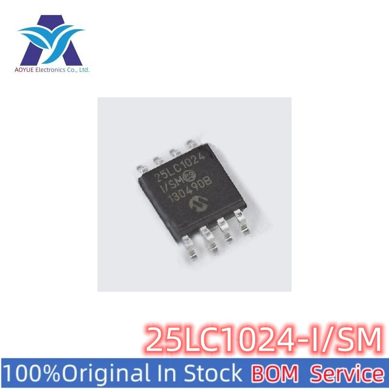 New Original Stock Electronic Components 25LC1024-I/SM  AEC-Q100 1024Kbit 128K x 8-bit 20MHz SOIJ 8-pin EEPROM Series BOM Offer