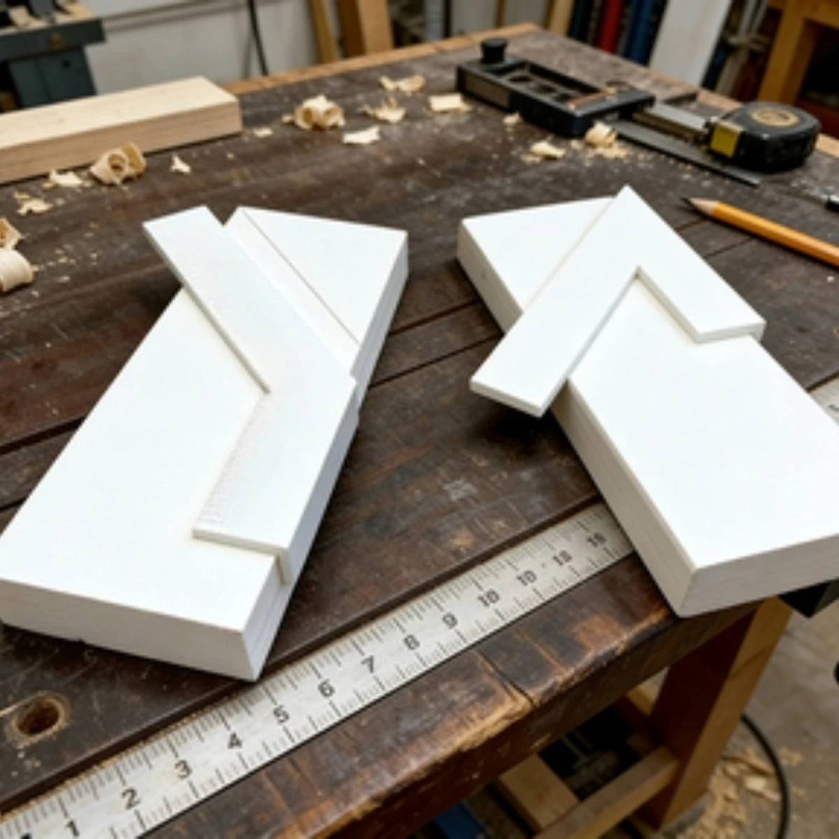 2 Stück 45 °   Winkelstopper-Lineale, Markier- und Positionierungswerkzeug für die Holzbearbeitung, für die Möbelmontage, für Heimwerker und Holzbearbeitungs-Enthusiasten