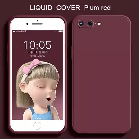 Luxury Classic Phone Cover Original Liquid Silicone Soft Case For iPhone 6 6S 8 7 Plus SE 2020